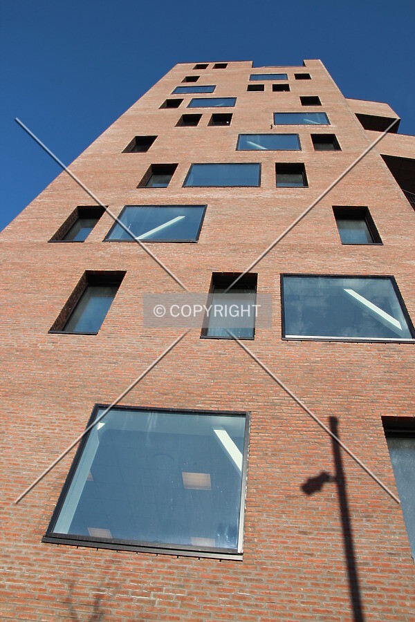 Looking up south facade