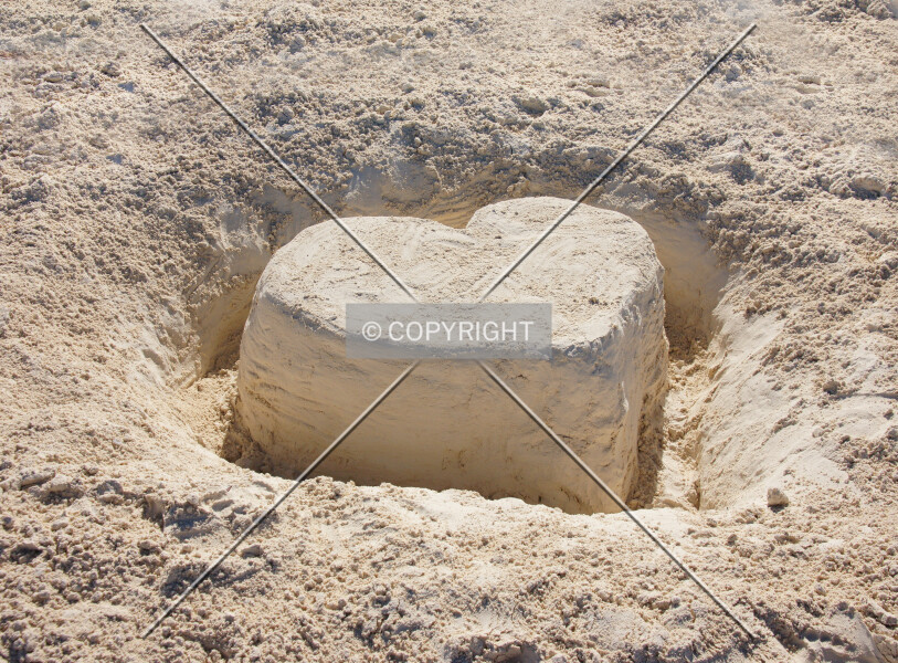 Heart made of sand