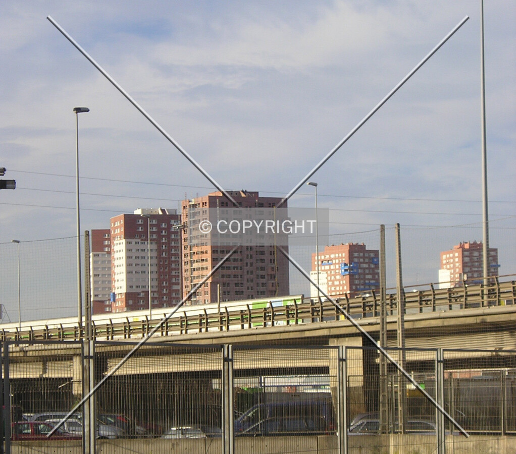 View with the A-8 motorway in between