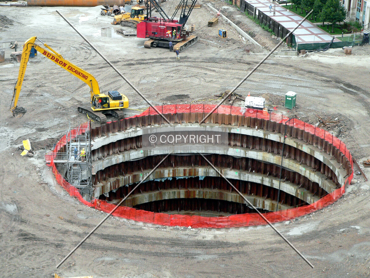Excavating in the core area