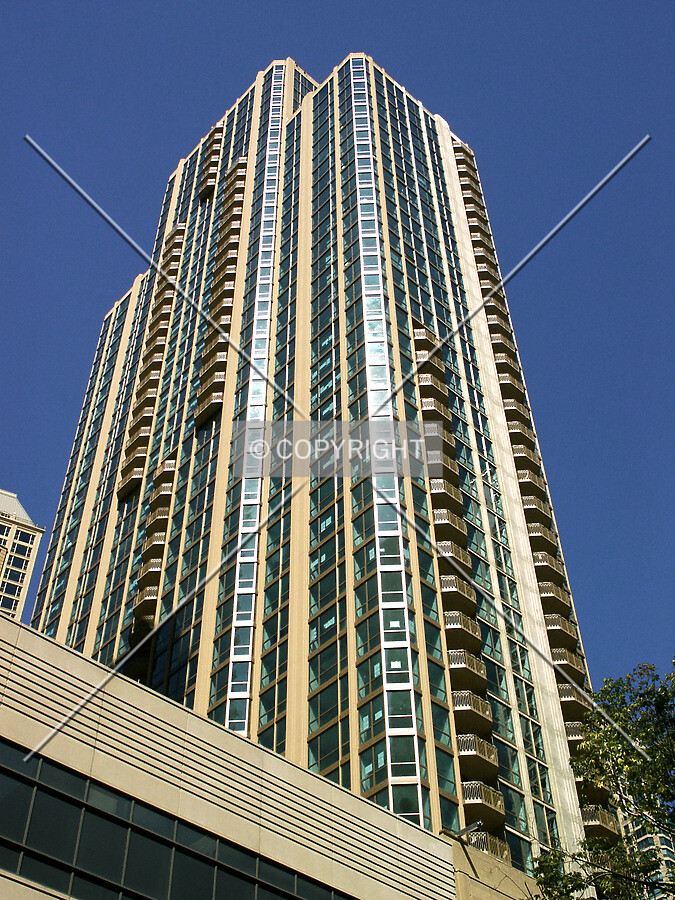 Looking up the southwest corner