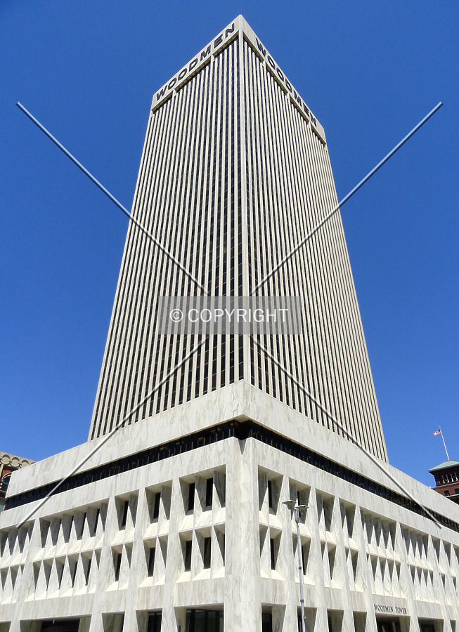 Looking up the southwest corner from Farnam Street