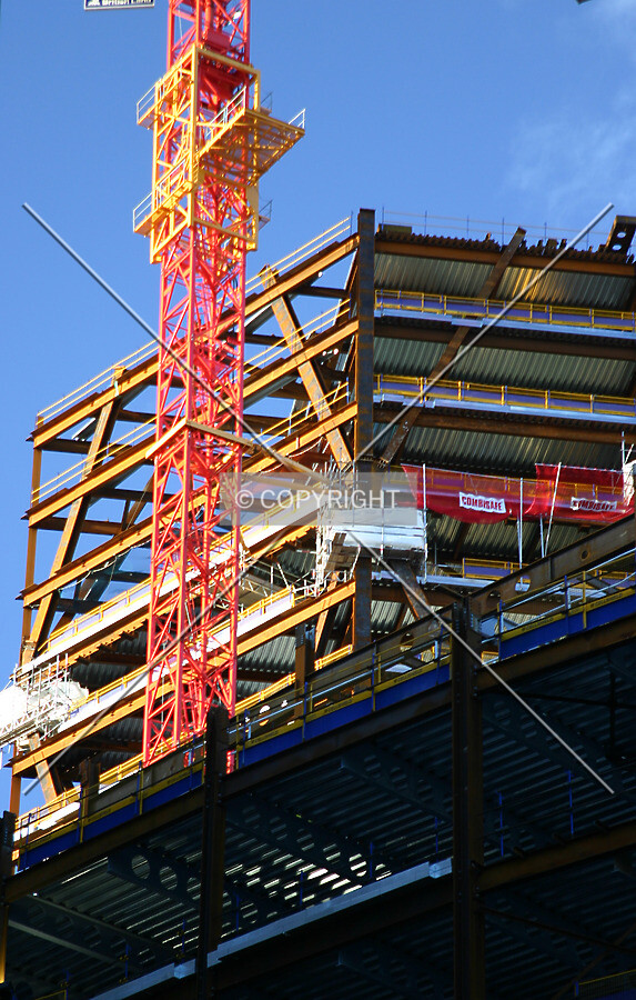 Top of the steelwork from Bishopsgate