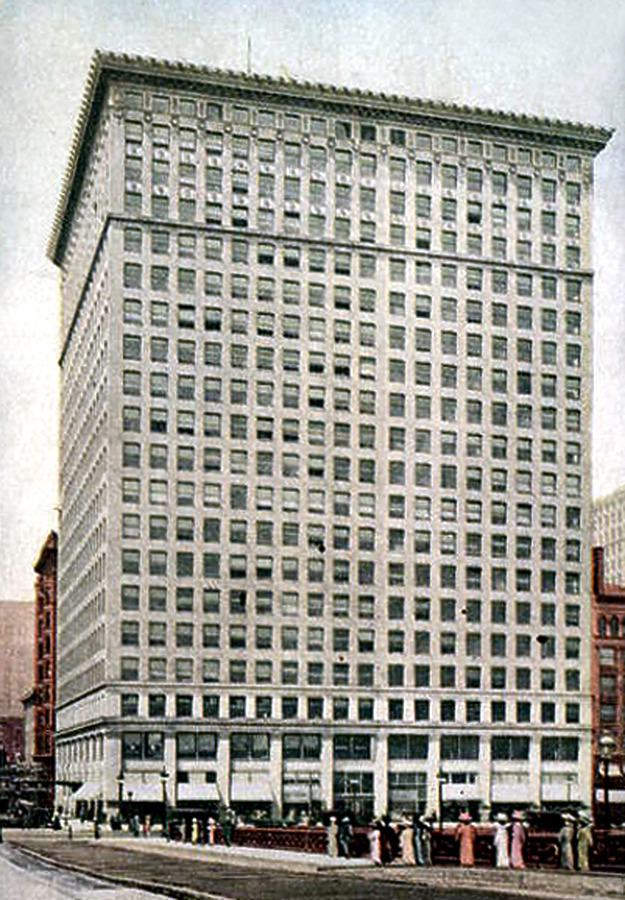 Vintage view from the southeast showing the 1912 addition on the north side