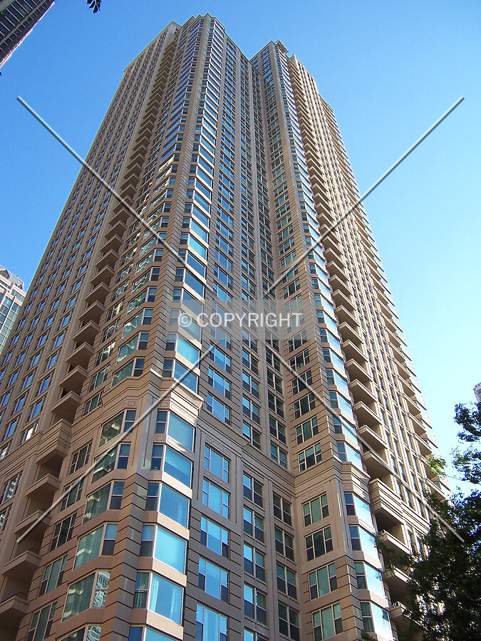 Looking up the northeast corner