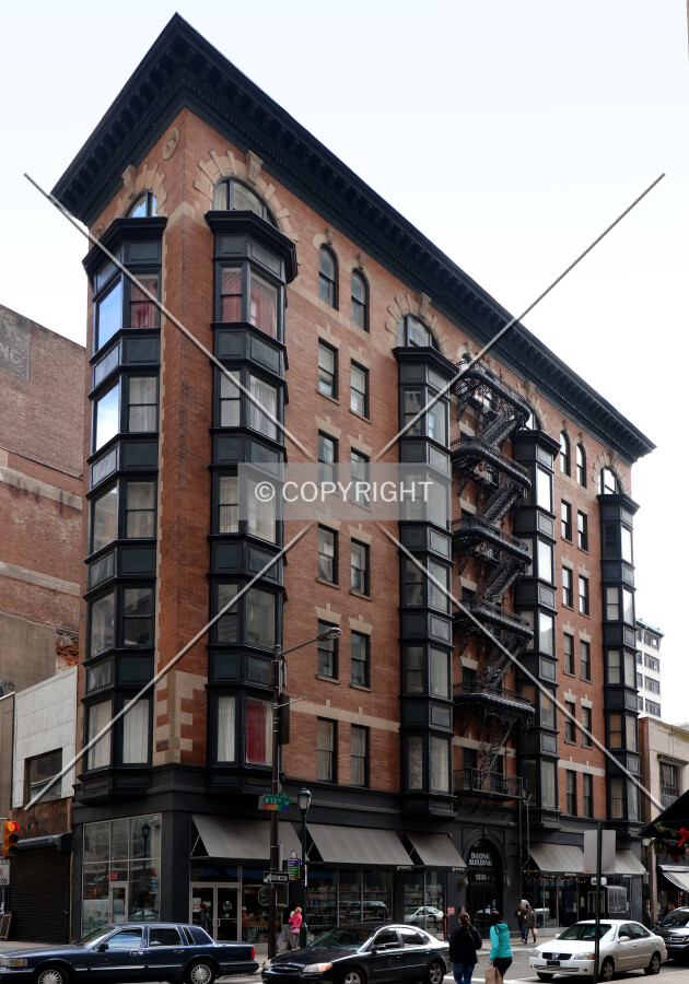 View from the northwest at 13th and Chestnut Streets