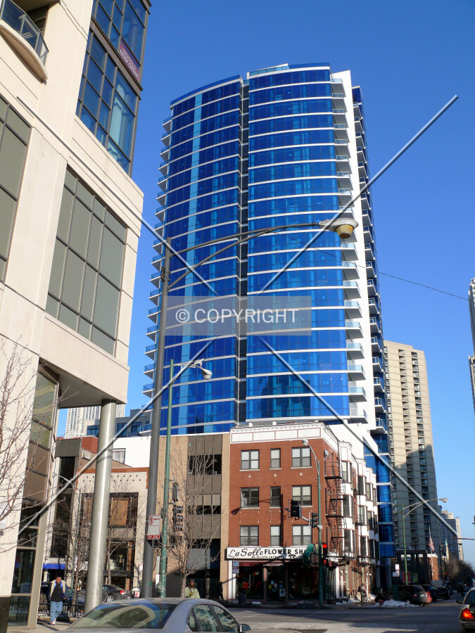 View to the east down Superior Street from LaSalle Street