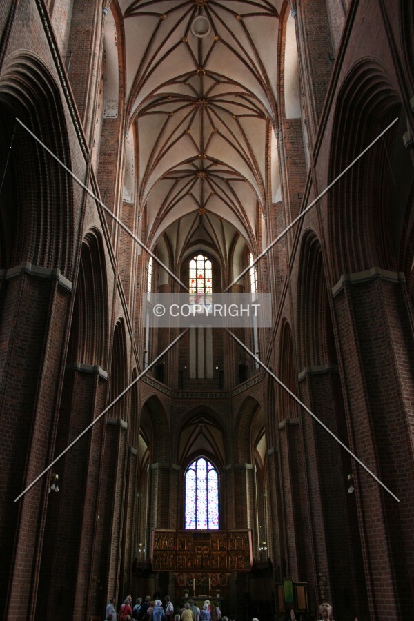 Looking east through the nave