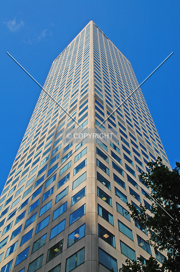 Looking up the west corner