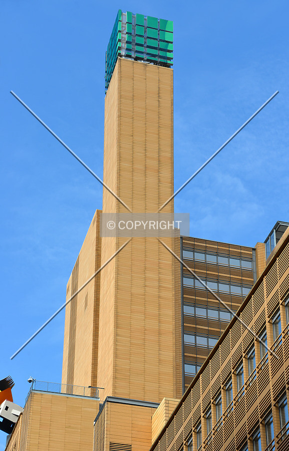 View from the northeast, upper stories, crown