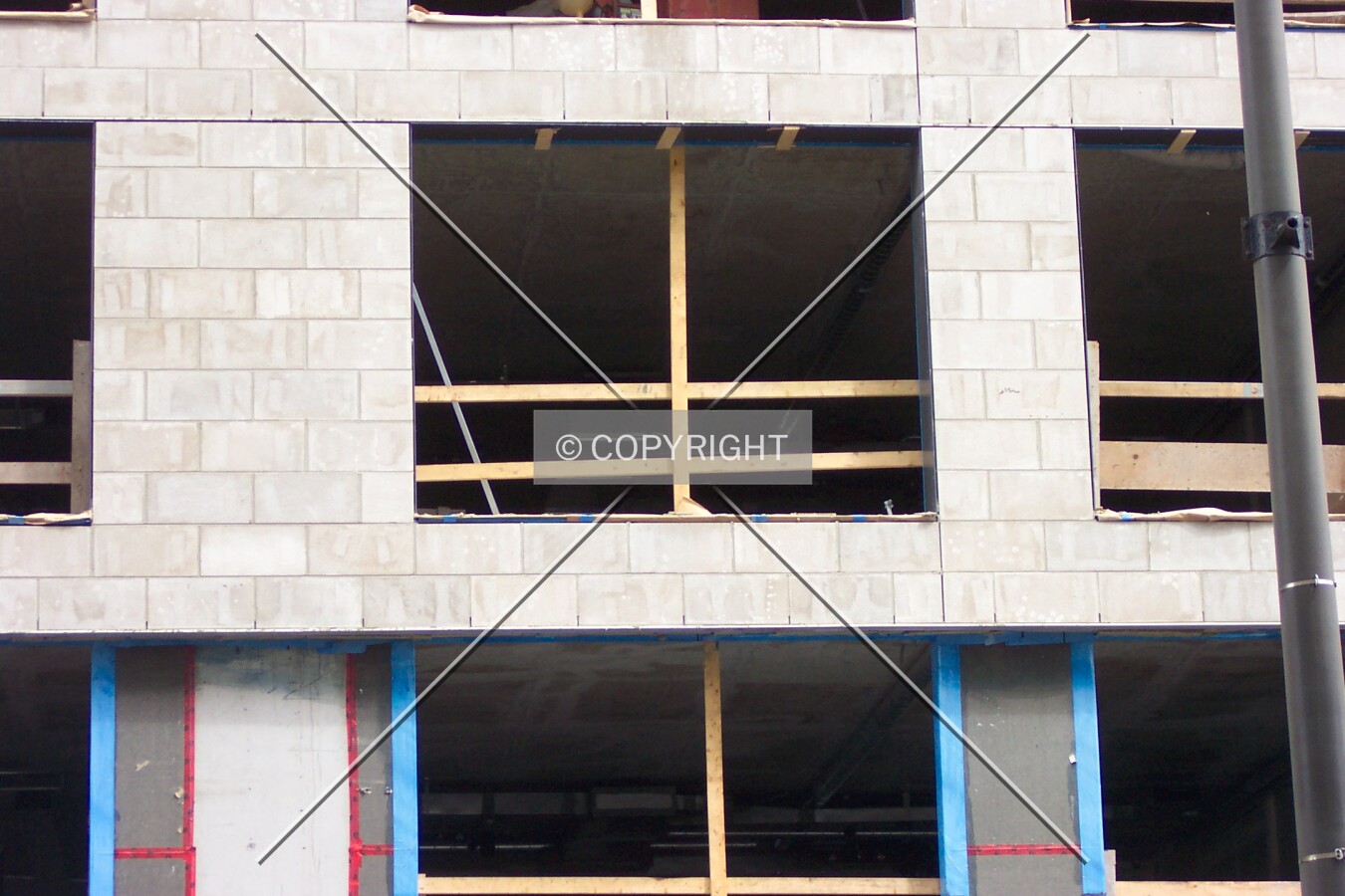 Closeup of the masonry