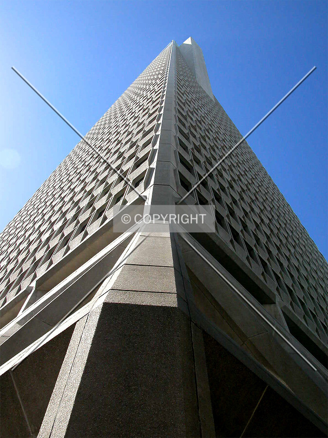 Looking up the southeast corner