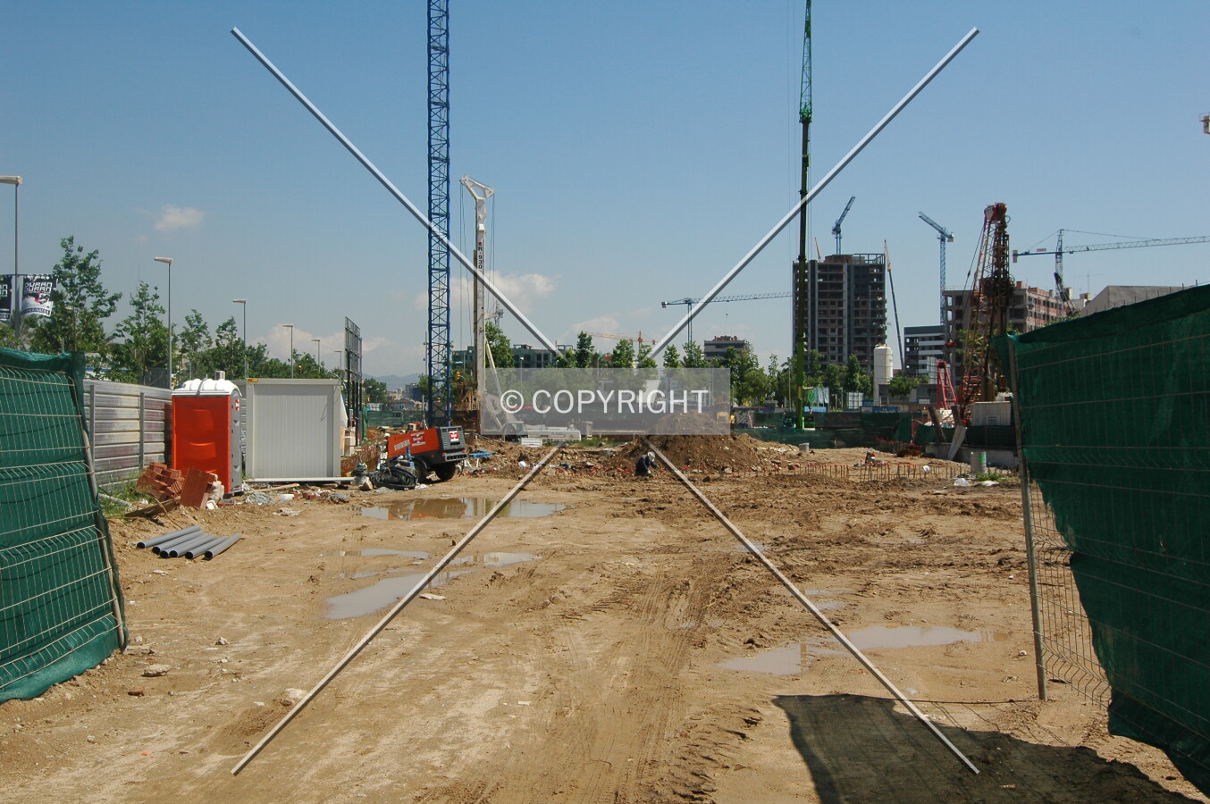Entrance to the construction site