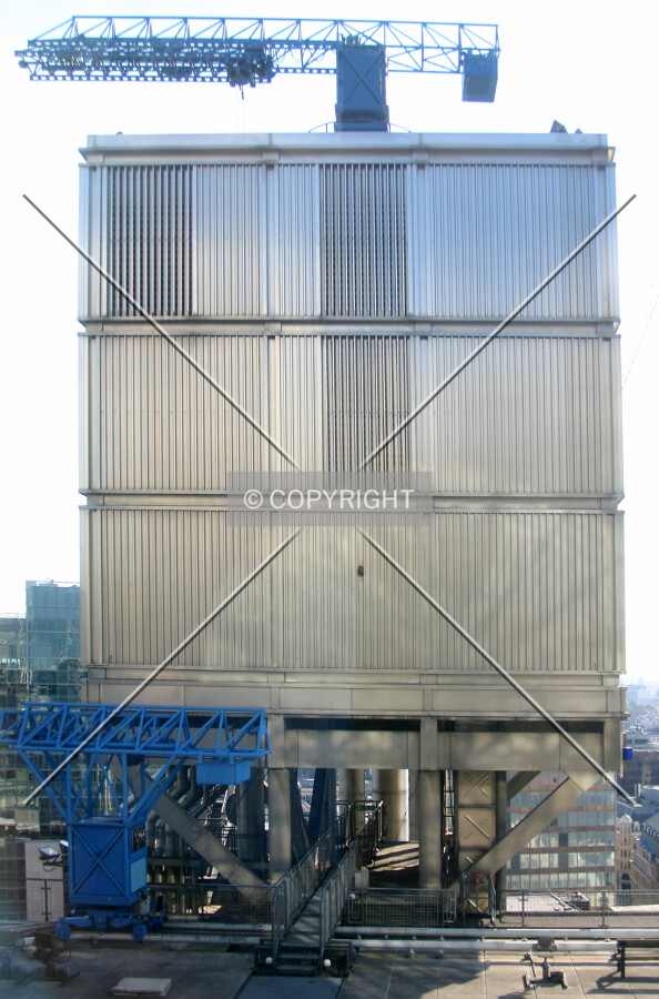 View out from the eleventh floor at the rear at one of the distinctive services towers