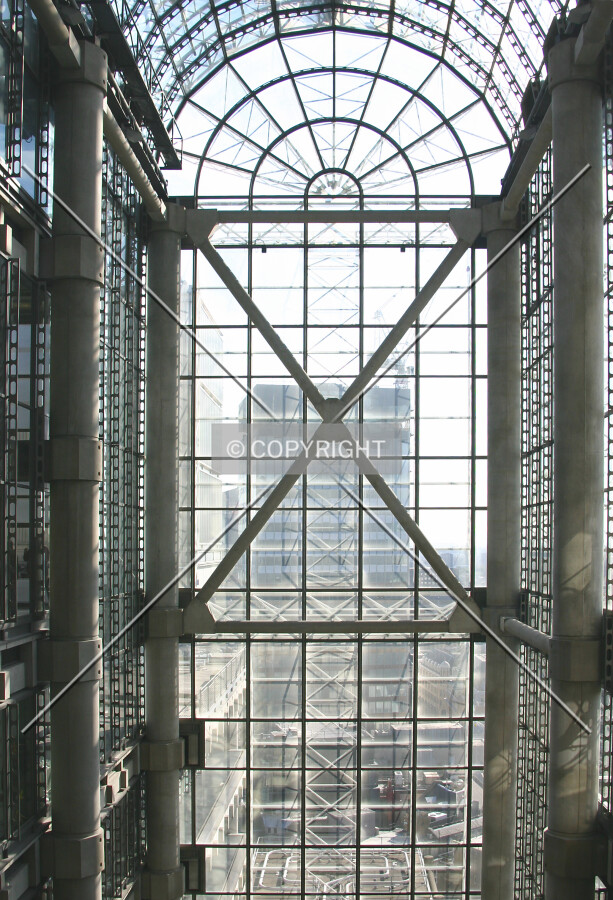Eleventh floor view through the atrium to the now demolished 20 Fenchurch Street beyond