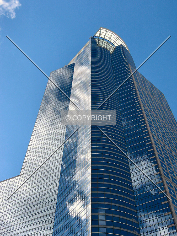 Looking up the northwest corner