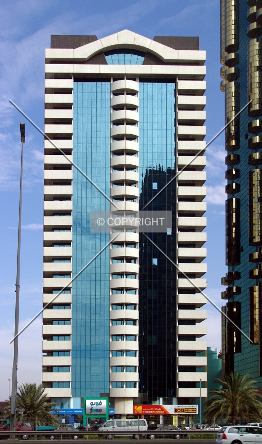 Front view from across Sheikh Zayed Road