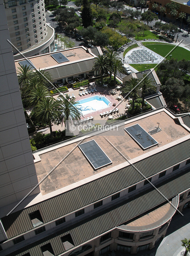 The rooftop pool on the 4th floor