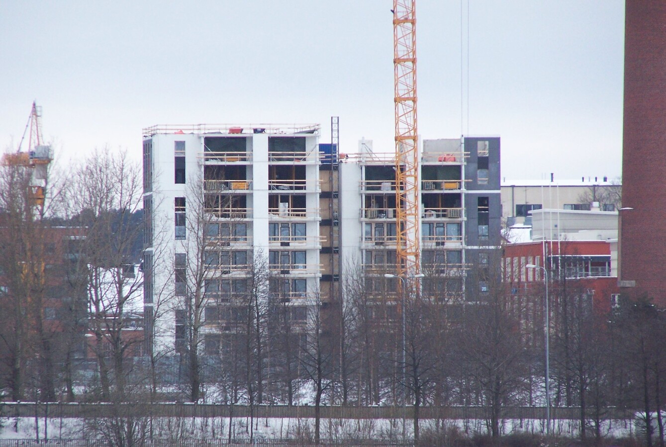 Building site as seen across Naistenlahti bay