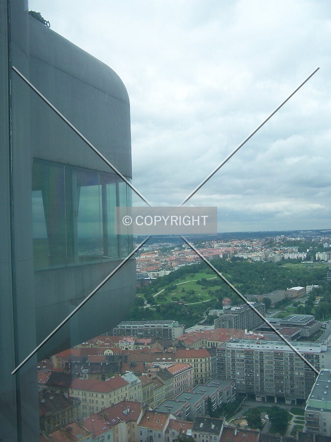Looking out on Prague