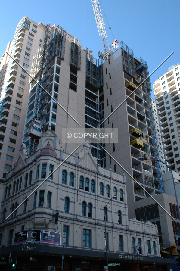 Looking up from Pitt Street