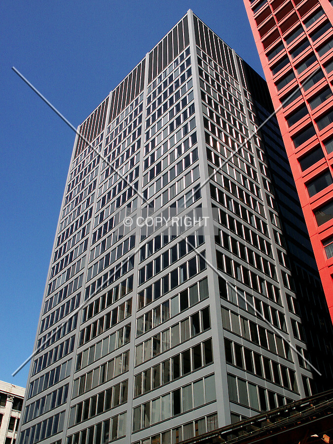 Looking up the southwest corner