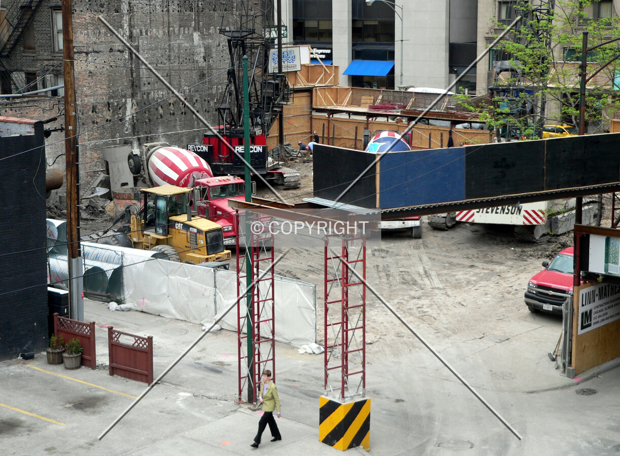 View to the northwest from the top of a parking structure
