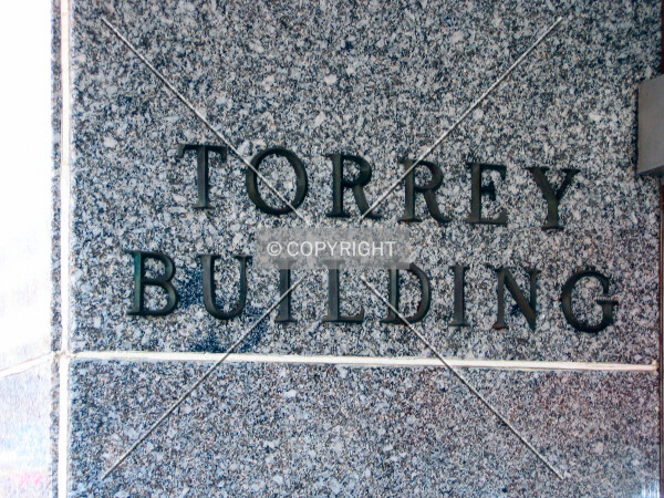 Building name left of the Superior Street entrance