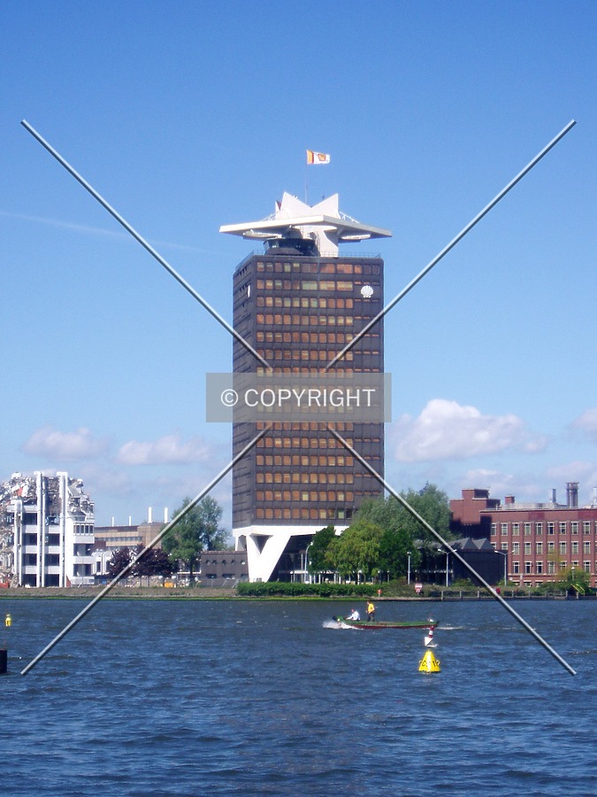From across the river behind Centraal Station