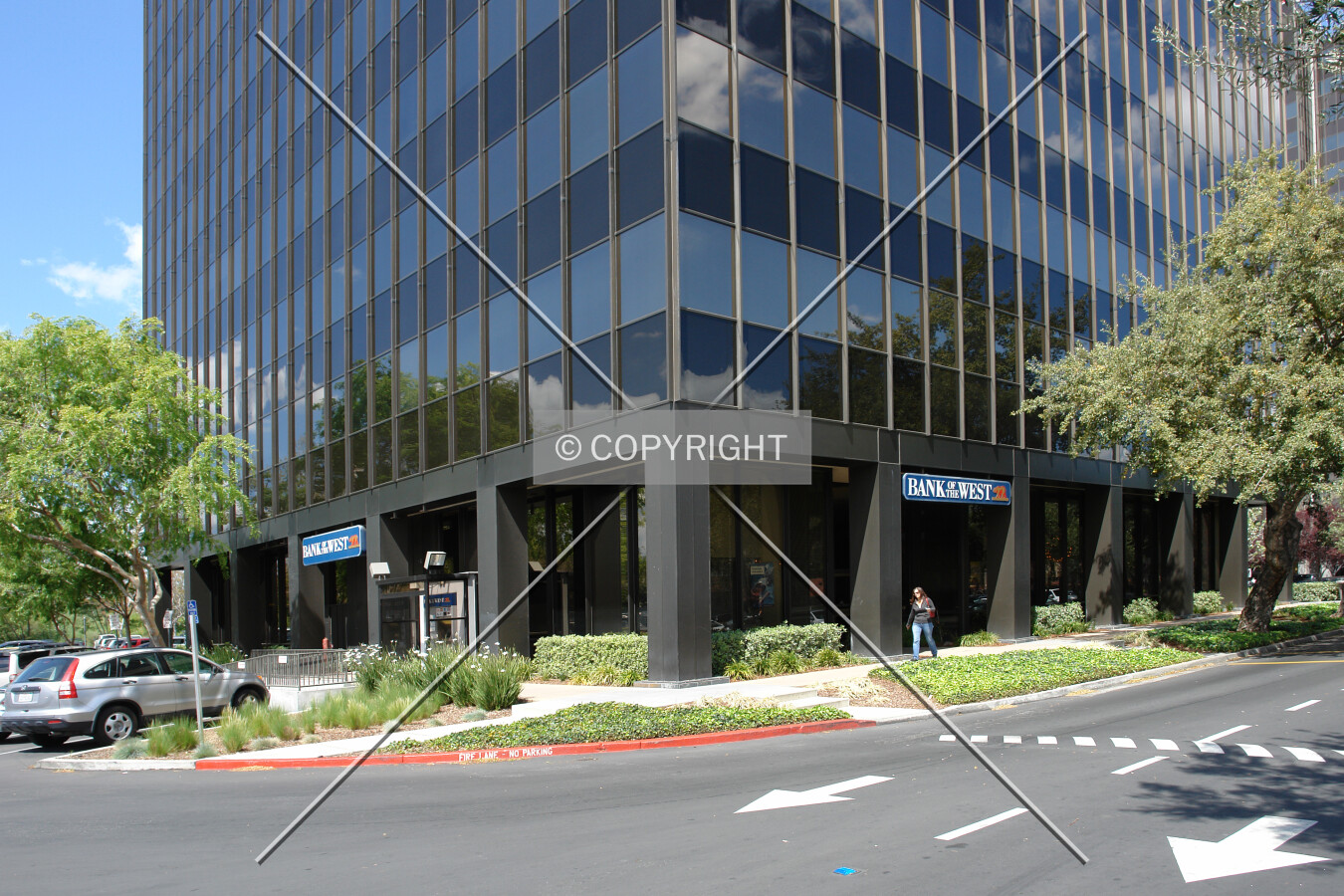 Corner of the office building