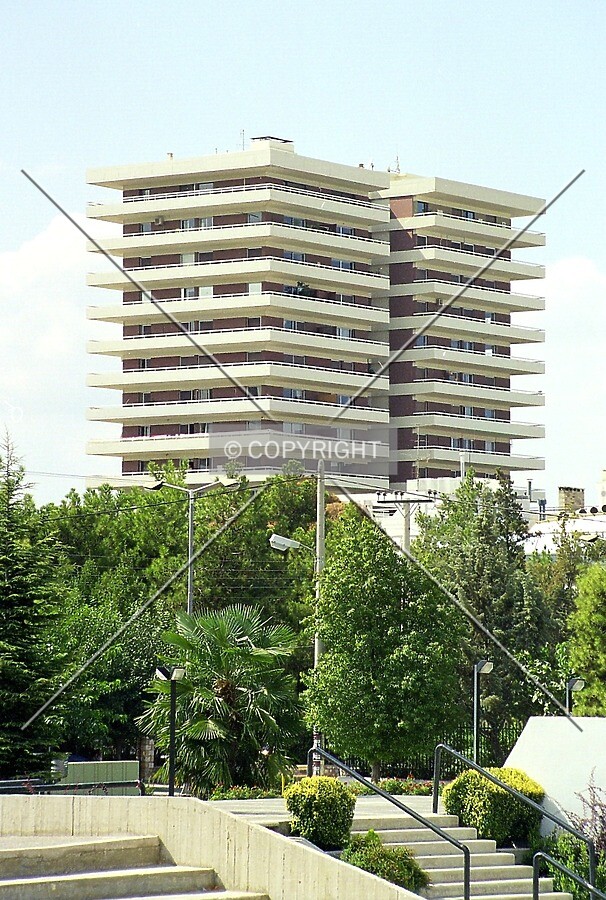 View from the grounds of the municipality of Cholargos Civic Center