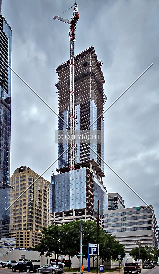 From the southwest during construction; April 23, 2024