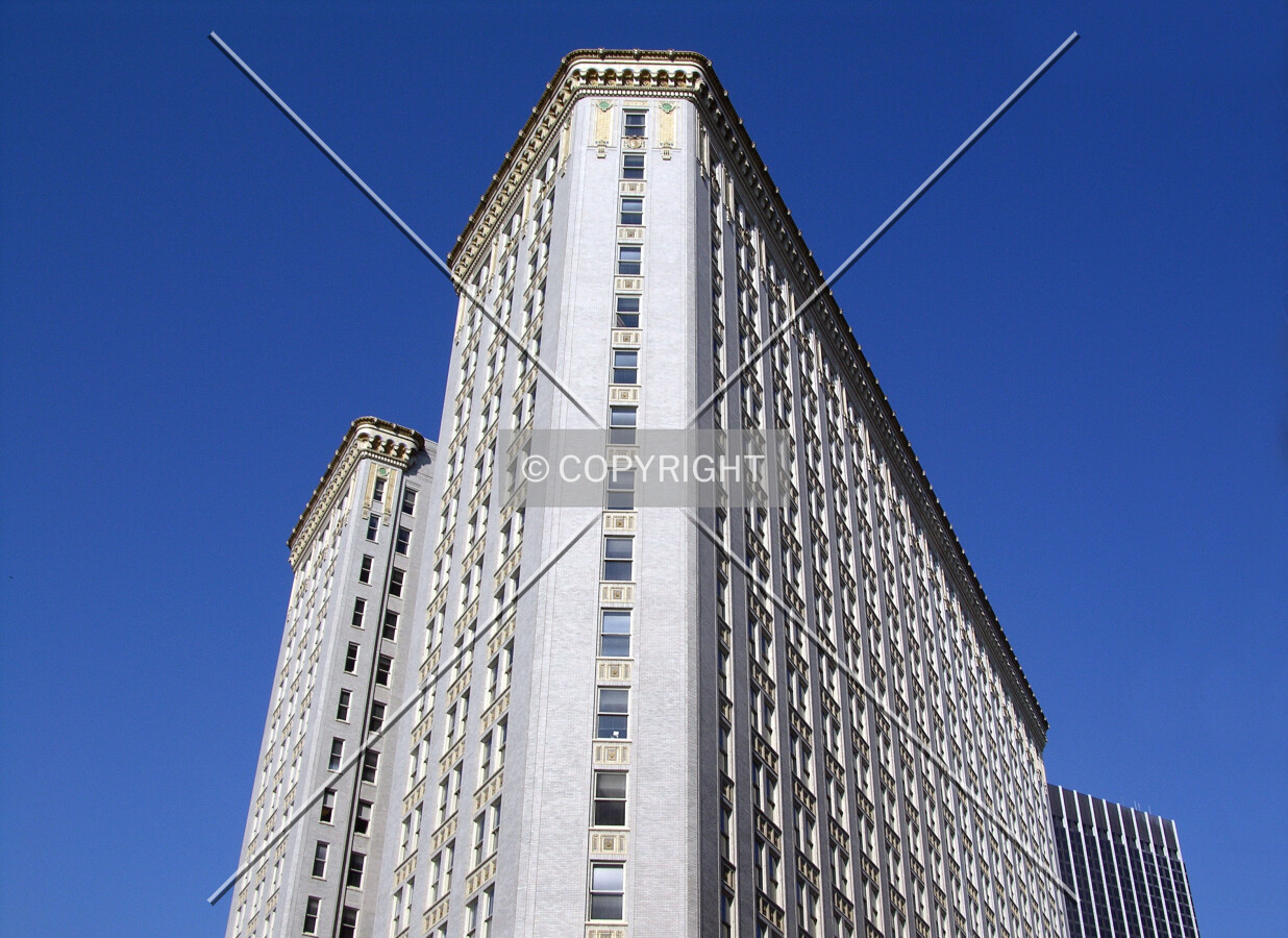 Looking up the northeast corner