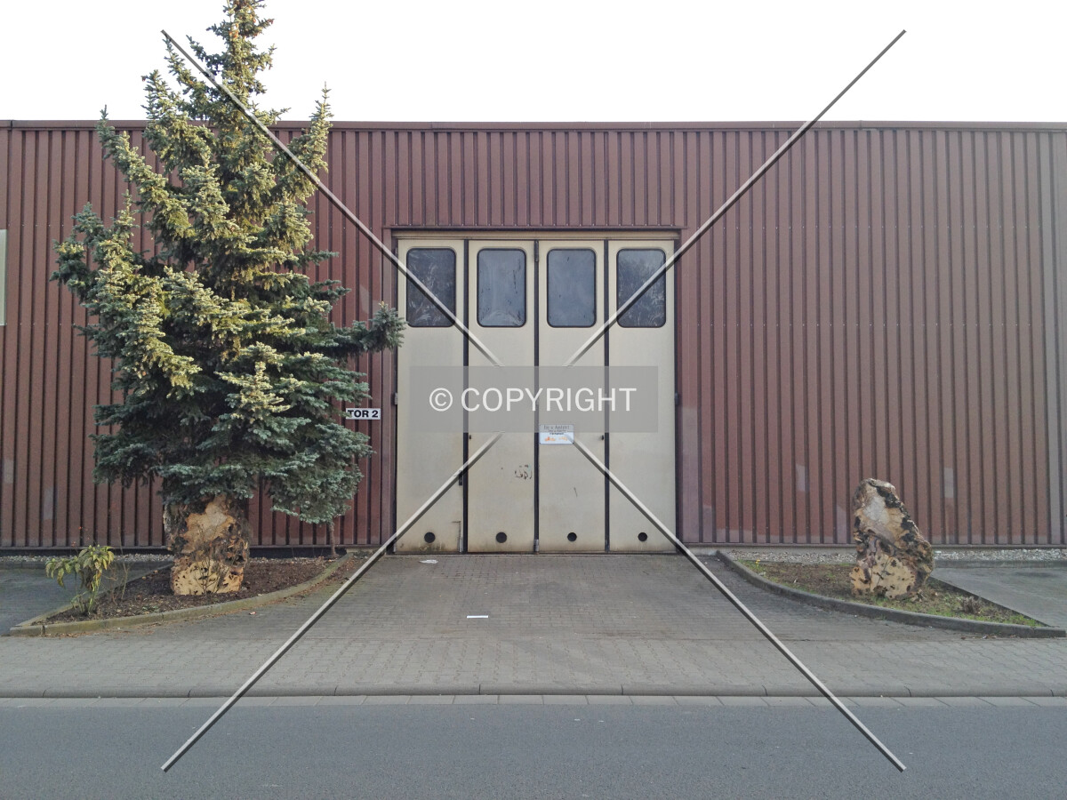 A vehicle portal into a building
