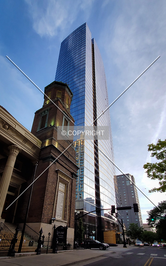 Looking up from Church Street to the northeast; July 3, 2020