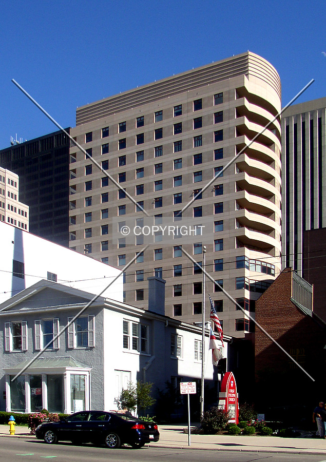 From West 1st Street to the northwest