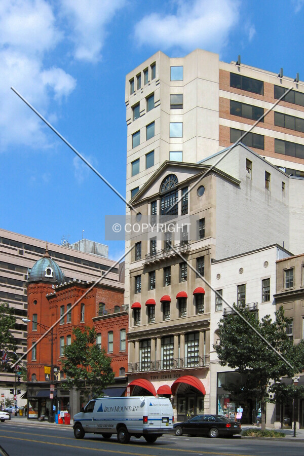 With the original Demonet Building on the far left