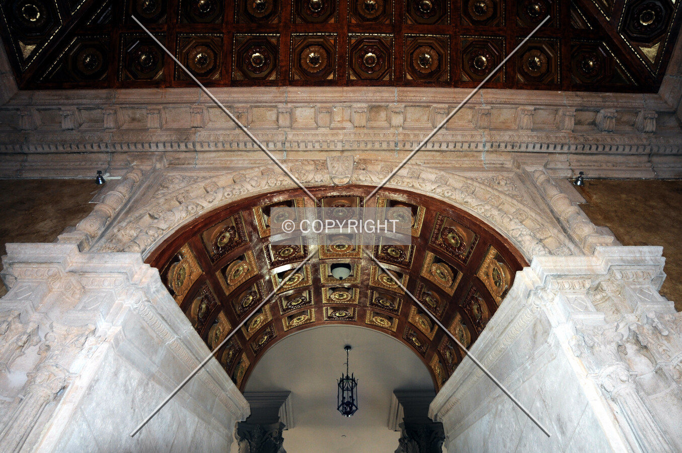 Looking up from the lobby