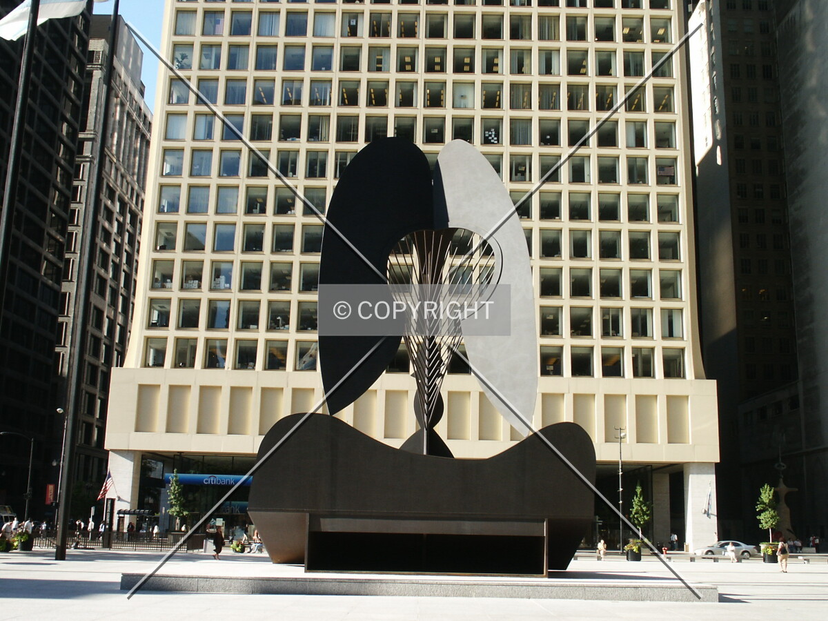 Base of the building from behind the Picasso