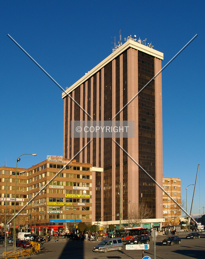 As seen from the south of plaza de Castilla