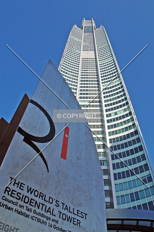 Looking up from the entrance