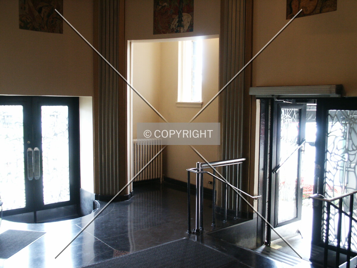 Inside the vestibule