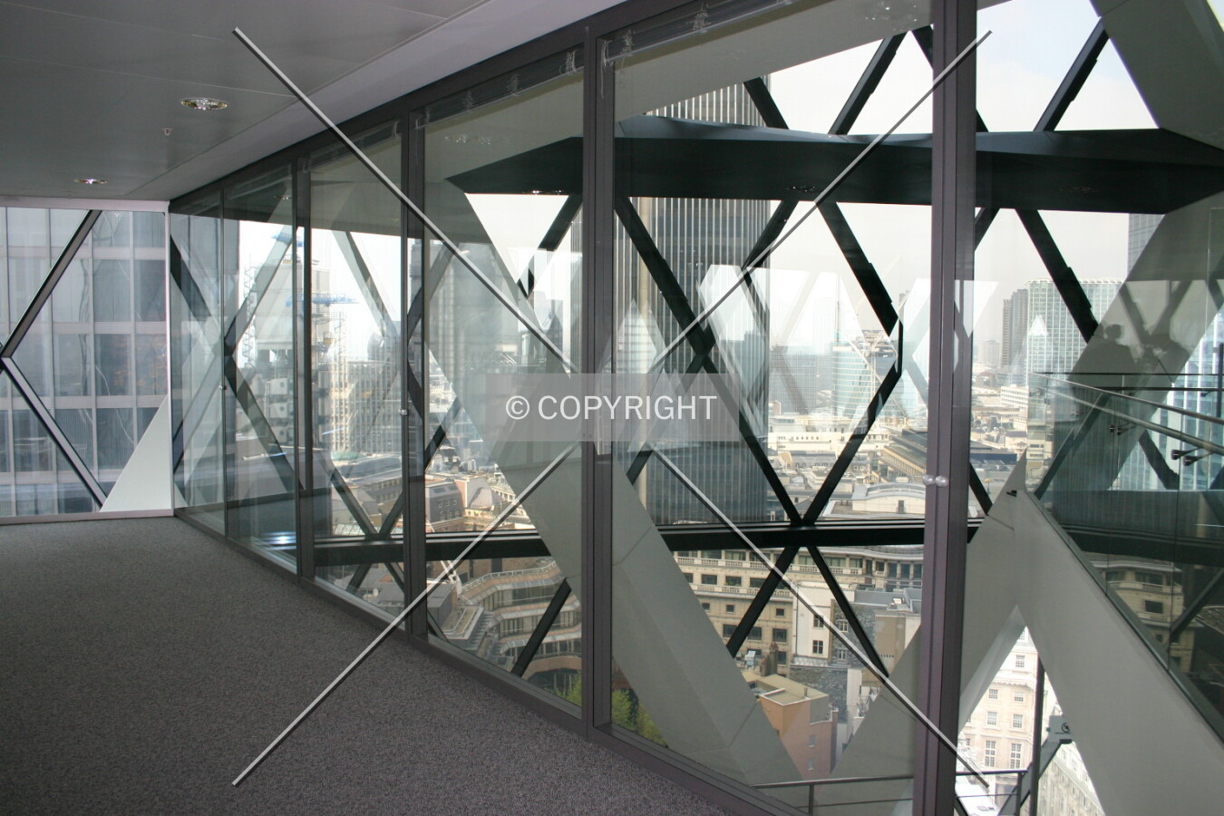 View towards a level 17 lightwell