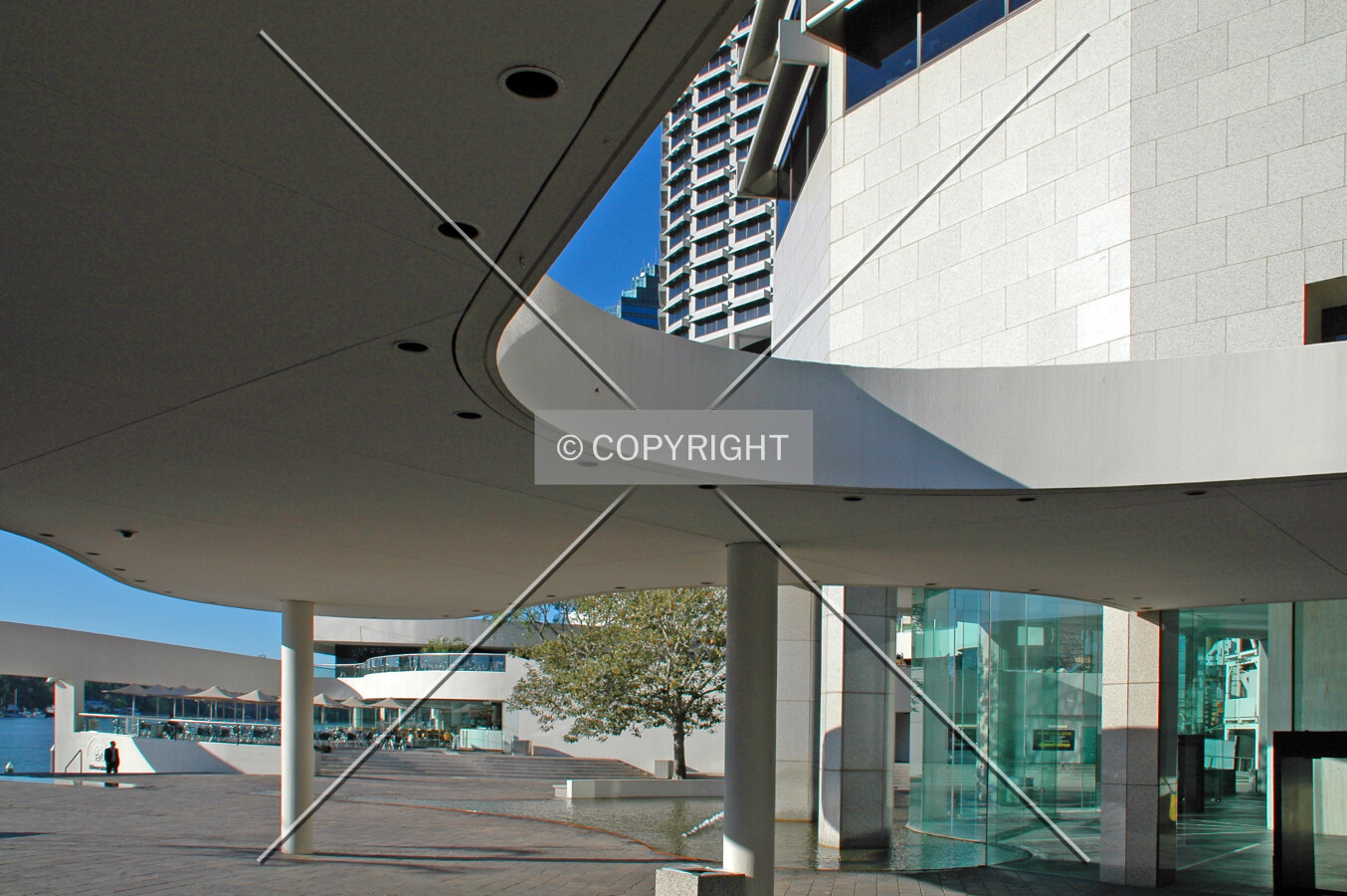 Awning over the walkway