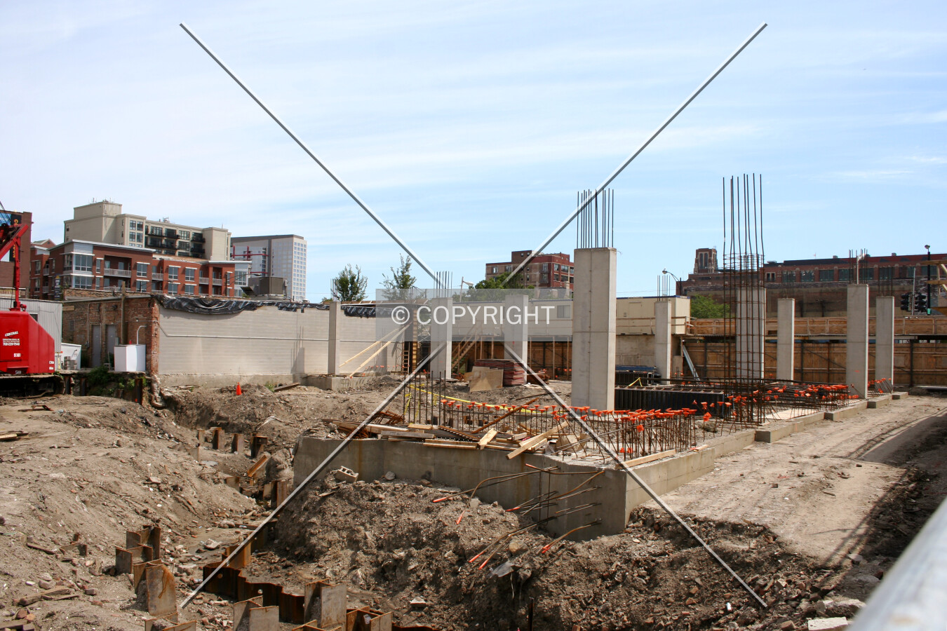 Eastern half of the site from Cermak Road