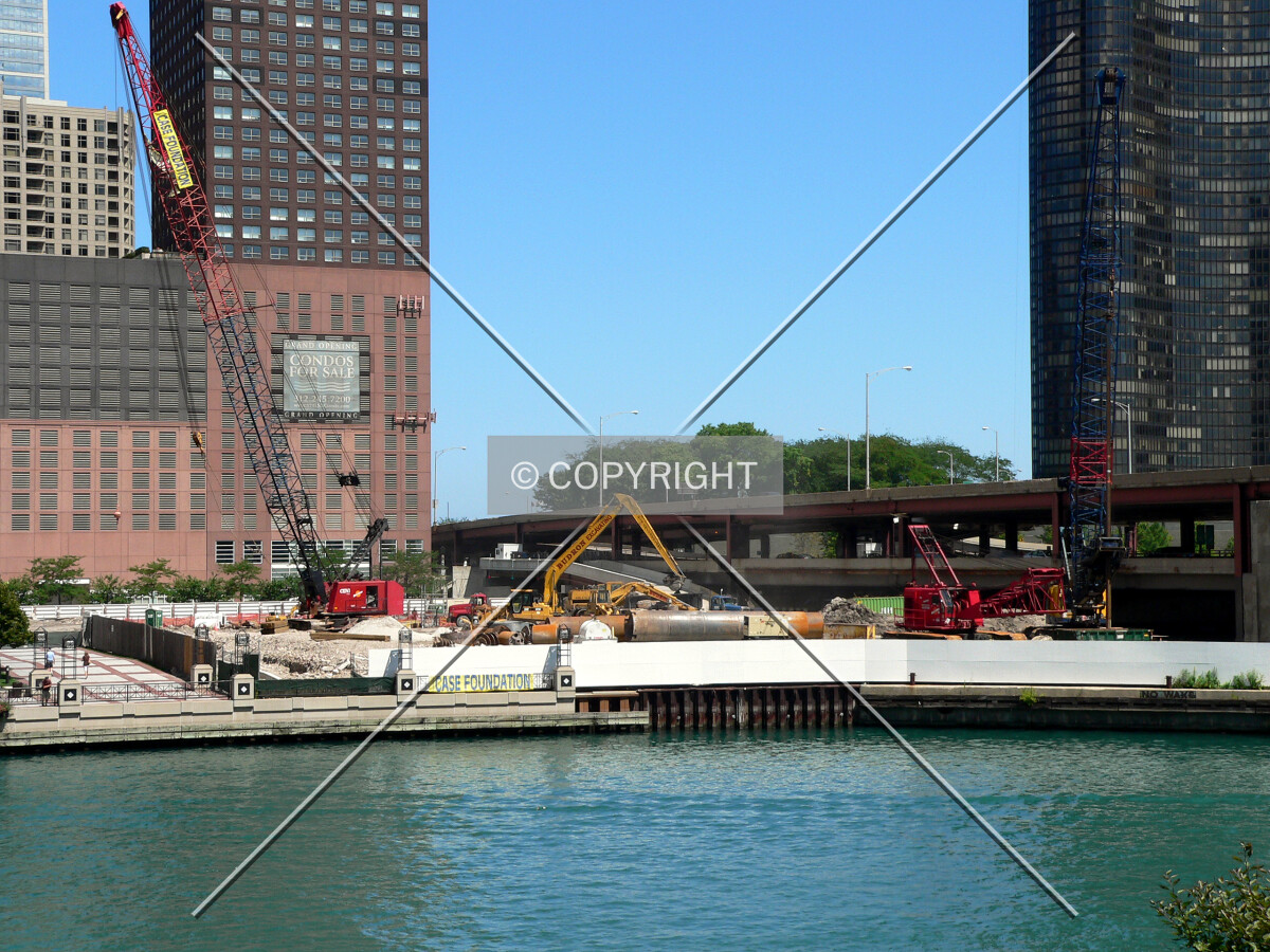 View to the north from Wacker Drive