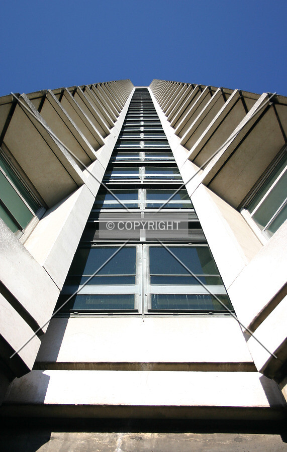 Looking directly up the south side