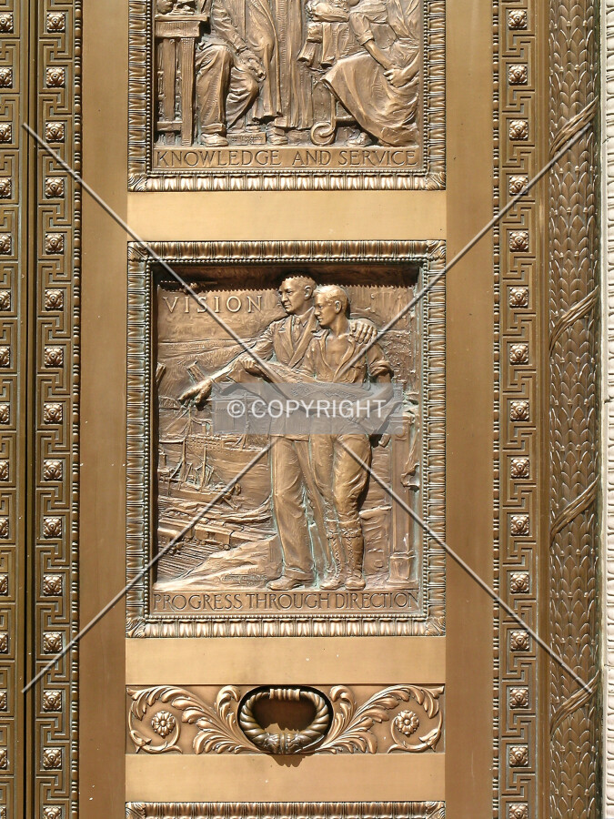 Detail of the entrance door on the eastern side