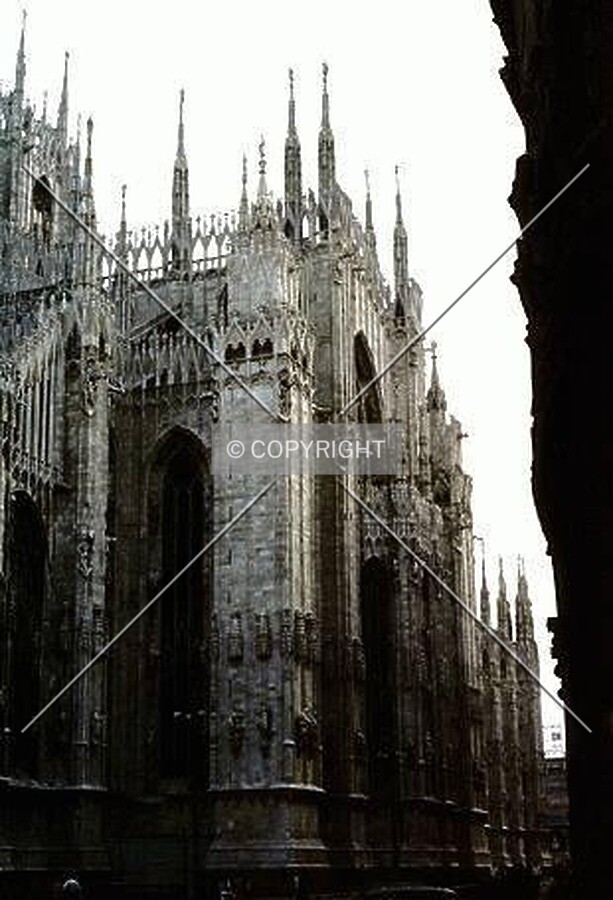 North transept from northeast