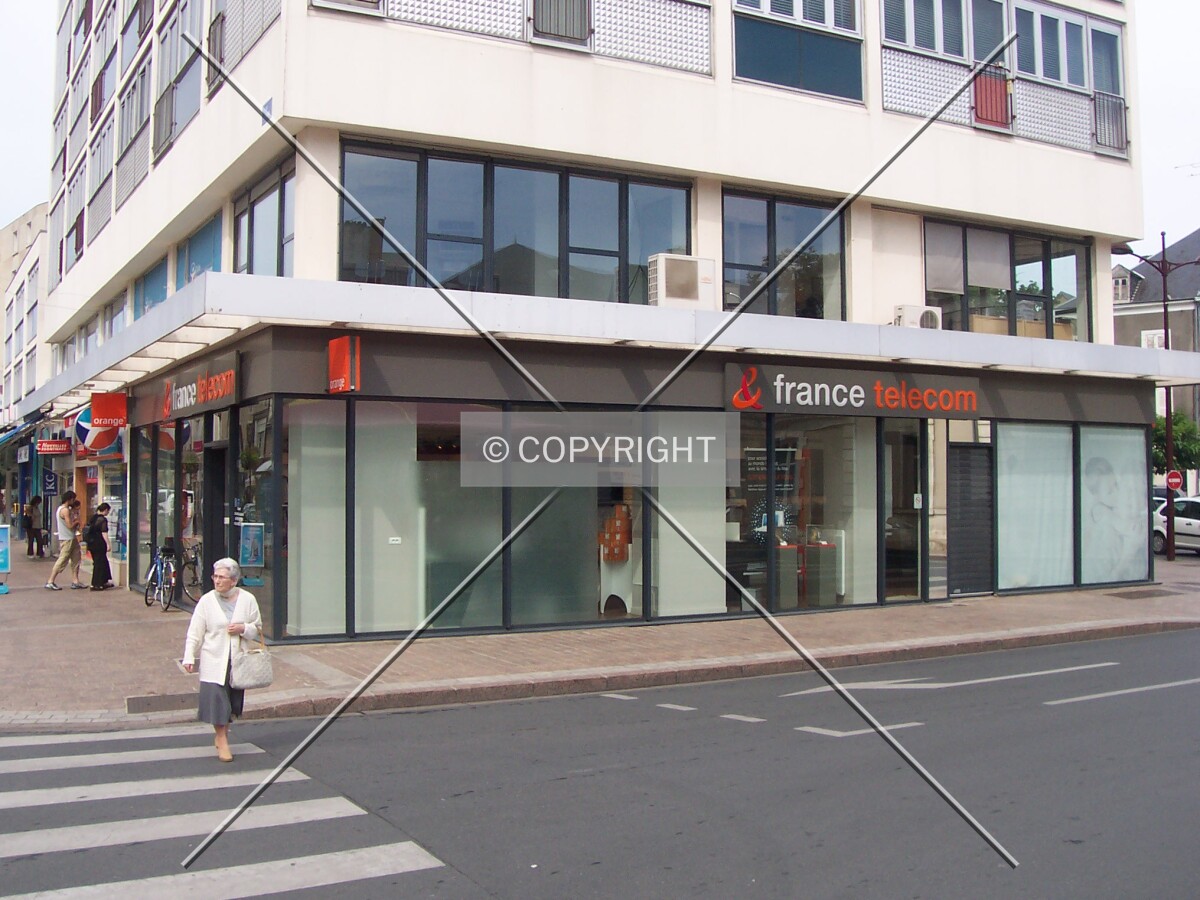 Shops at the foot of the building